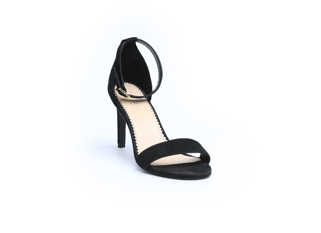 MINA ANKLESTRAP HEEL SANDAL-BLACK