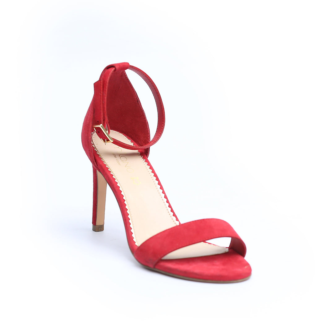MINA ANKLESTRAP HEEL SANDAL-RED