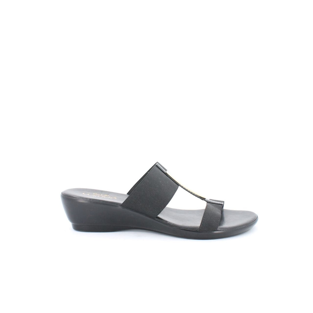 GEMMAS WEDGE SLIDE SANDAL-BLACK