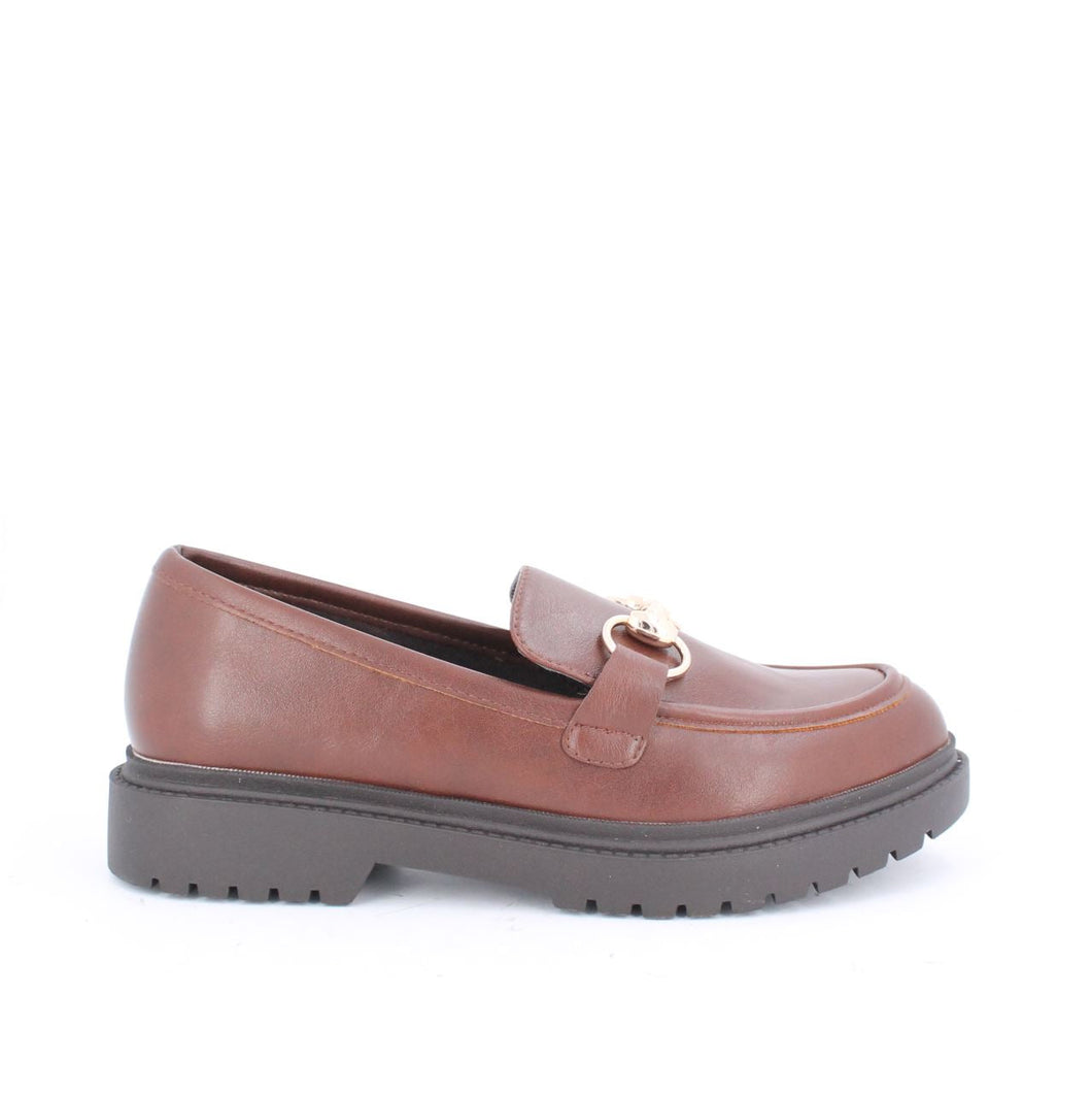 CHESCA CHUNKY LOAFERS - BROWN