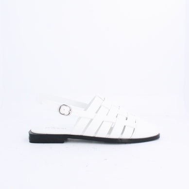 WYNNE FLAT MULES - WHITE