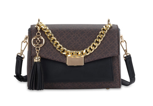 MARILYN SADDLE BAG - DARK BROWN